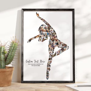 Benutzerdefinierte Tanz Recital Geschenk, Tanz Lehrer Geschenk, Geschenk für Tänzer, Tänzerin Foto Collage, personalisiertes Tanz Geschenk, Tanz Recital Geschenk für Mädchen