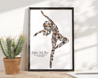 Custom Dance Recital Gift, Dance Teacher Gift, Gift for Dancer, Dancer Photo Collage, Personalized Dance Gift, dance recital gift for girl