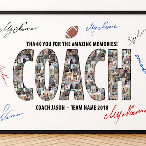 American Football Coach Gift, Personalized American Football Gift Ideas for Coach, American Football Team Players Gift for Coach Collage