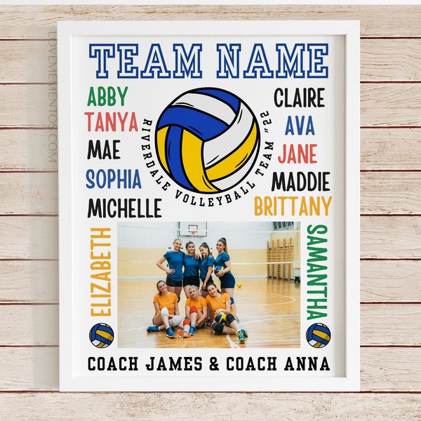 Volleyball Gift, Personalized Volleyball Photo Collage, Volleyball gifts for teenage girls, volleyball gift idea for team senior coach men