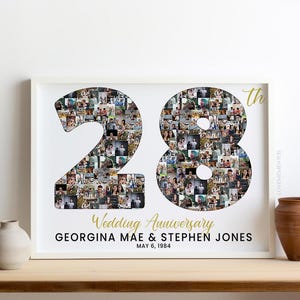 Regalo di anniversario di 28 anni per lui e lei, biglietto di auguri per il 28° anniversario di matrimonio per coppie immagine svg, regalo di anniversario di 28° per marito e moglie