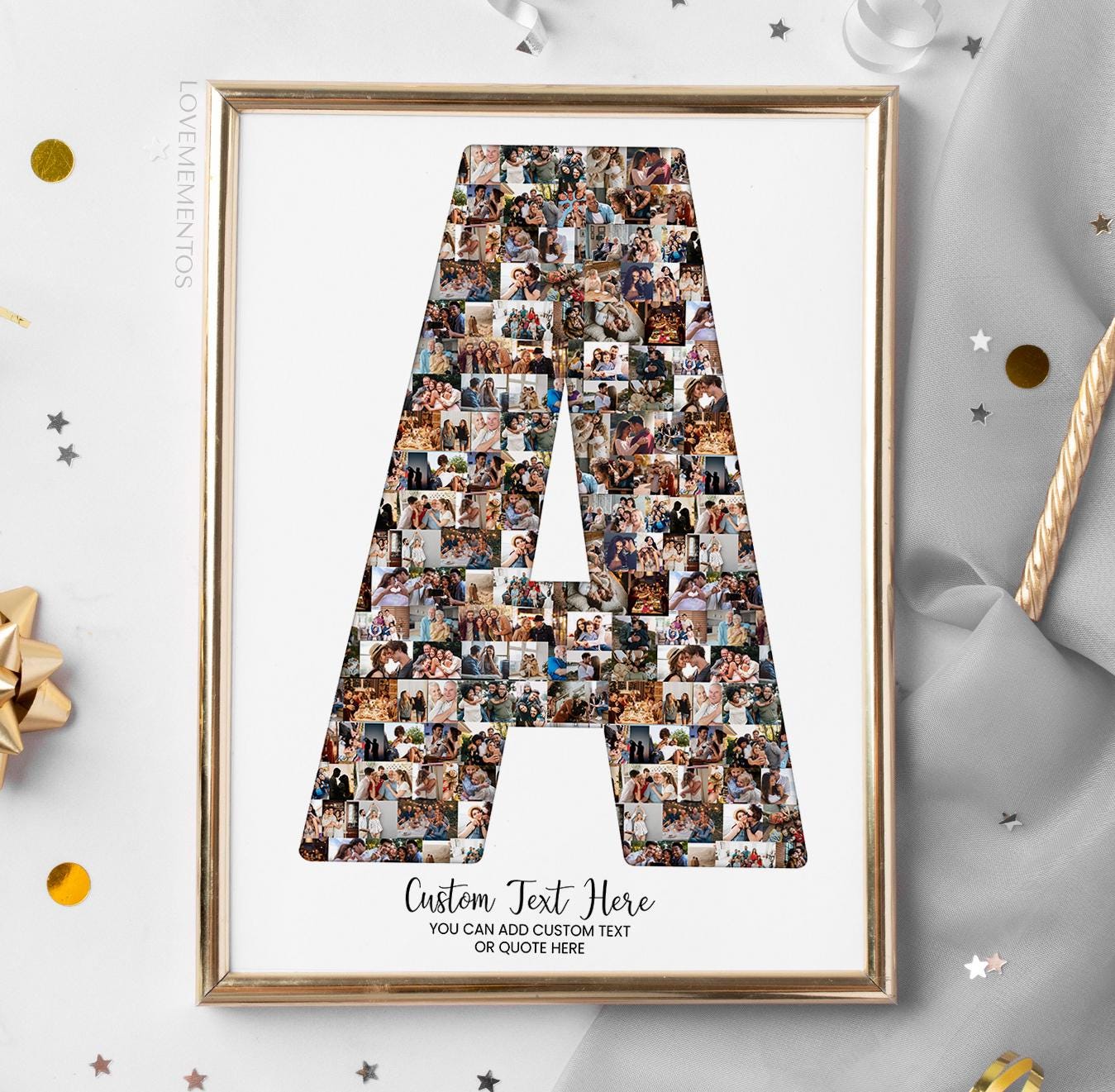 Collage Lettering A Custom Letter A Photo Collage, Letter A Picture Montage, Letter A Wall ...