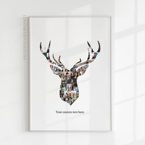 Deer Hunting Gifts, Hunting Gift for Men, Personalized Deer Photo Collage, Hunting Dad and Son Gift, Hunting Memory Photo Frame, Boyfriend