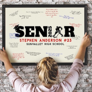 Senior 2025 Hockey Poster, Ice Hockey Senior Night Gift, End of Season Hockey Team Gift Sign, Hockey Graduation Gift 2025, Senior Hockey