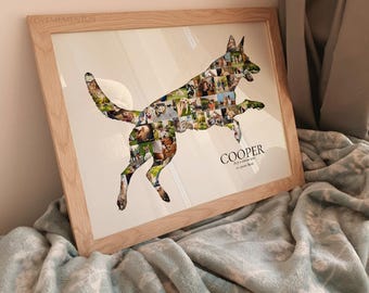 Custom German Shepherd Photo Collage Gift, German Shepherd Decor, German Shepherd Pet Owner Lover Gift, German Shepherd Birthday, Dog Loss