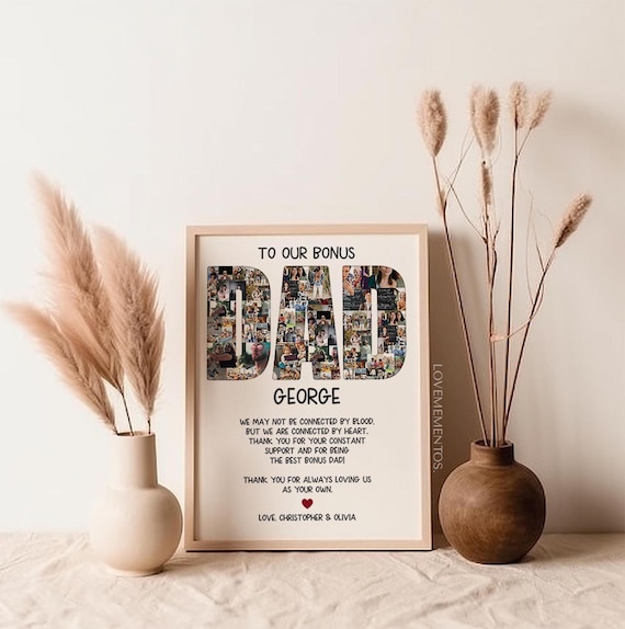 Bonus Dad, Stepdad Gift, Valentines Day Gift for Stepfather From