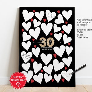 30 Reasons I love you 30th birthday gift for men, 30th birthday decorations, 30th birthday gift for him husband, 30th boyfriend gifts banner