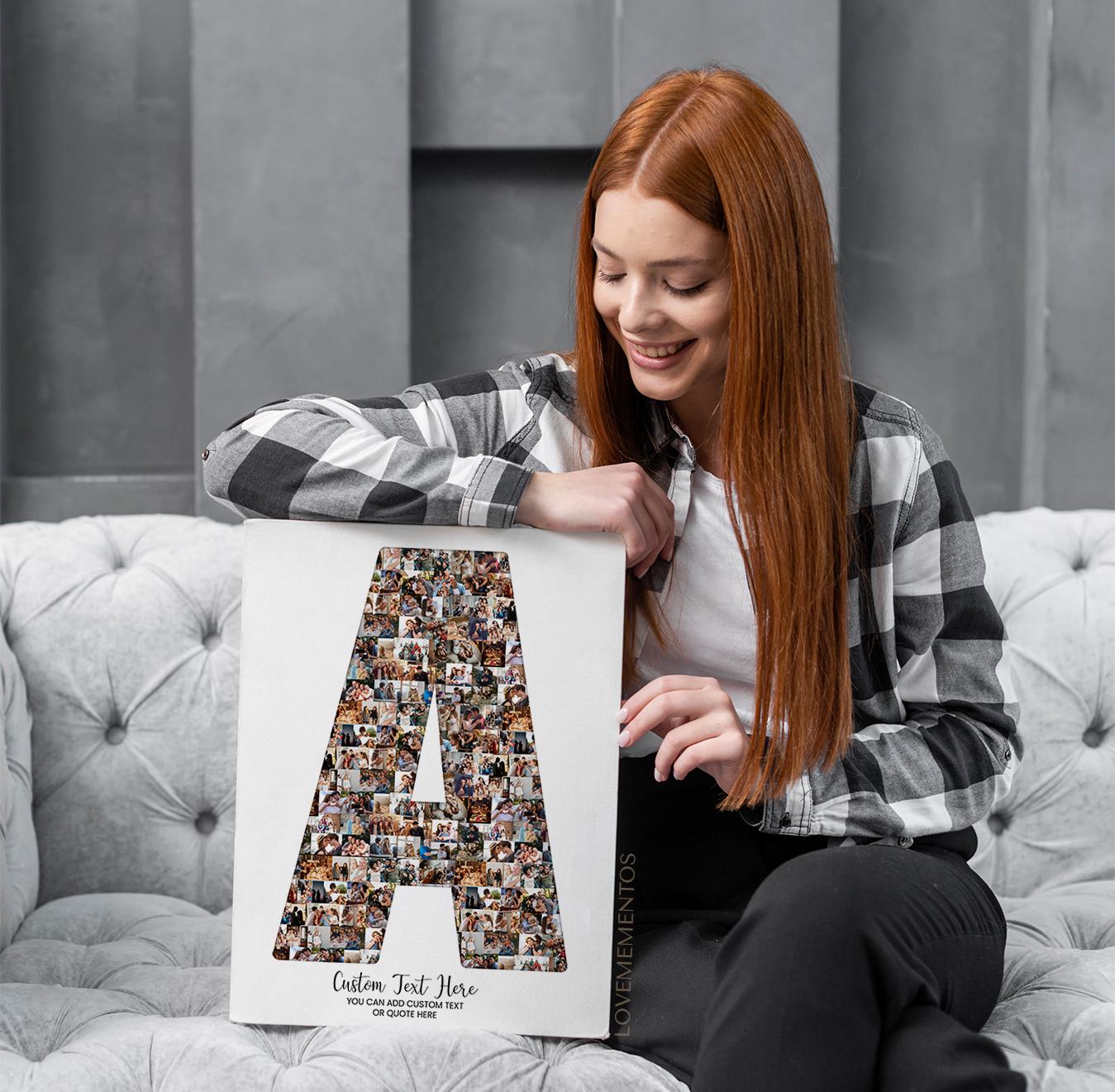 Collage Lettering A Custom Letter A Photo Collage, Letter A Picture Montage, Letter A Wall ...