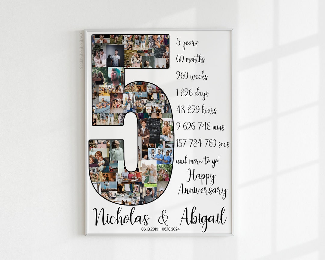 5th Anniversary Gift for Him Husband. 5th Anniversary Gift for Her Wife ...