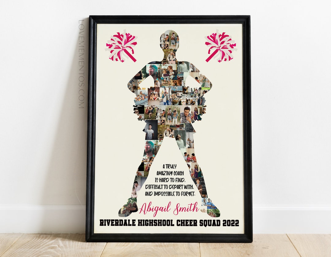 Cheer Coach Gift Picture, Cheerdance Coach Custom Photo Collage Gift ...