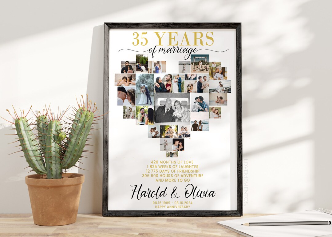 35th Wedding Anniversary Gift for Husband, 35th Anniversary Gift for