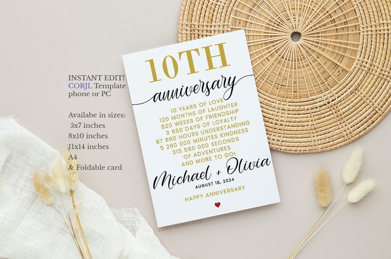 10th anniversary gift for him