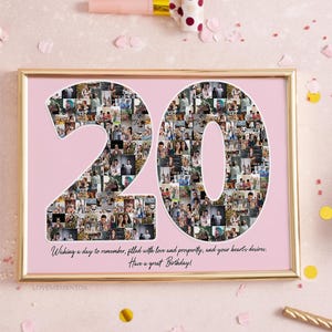 Cadeau 20e anniversaire femmes hommes, carte 20e anniversaire, cadeau 20e anniversaire pour fille fils, 20e carte d'anniversaire invitation svg sweatshirt collage