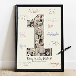 1. Geburtstag Dekorationen, 1. Geburtstag Party Gästebuch, 1. Geburtstag Geschenk Junge Mädchen, 1. Geburtstag Einladungen Gastgeschenke, 1. Geburtstag Spiele