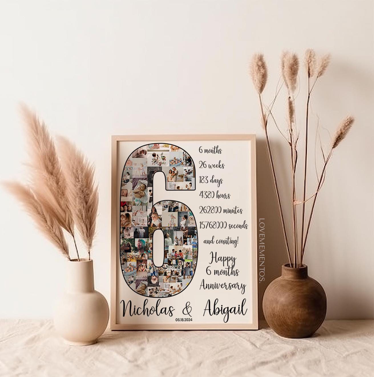 6 Months Anniversary Gift, 6th Month Dating Relationship Gift for ...