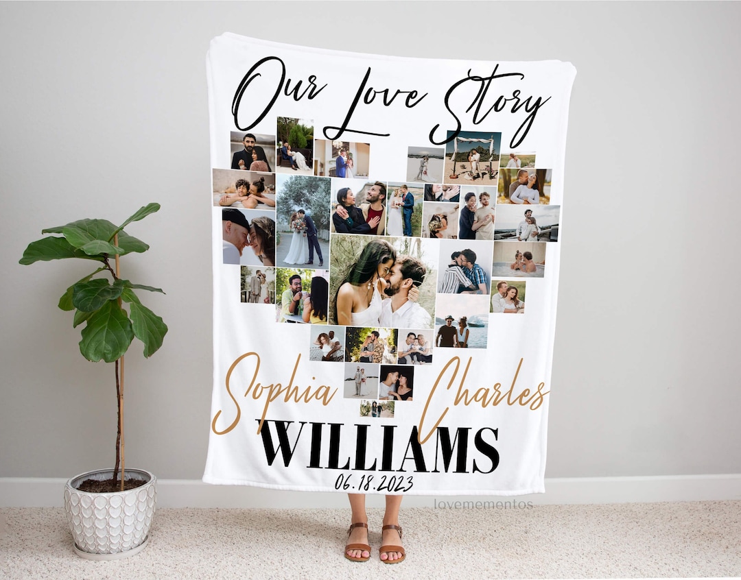 Couples Blanket Personalized Photo Blanket Gift for Couples Etsy