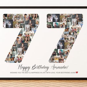 77e verjaardagscadeau man vrouw, 77e verjaardag feestversieringen, 77e verjaardagscadeau moeder vader, 77e verjaardag uitnodiging foto poster spandoek