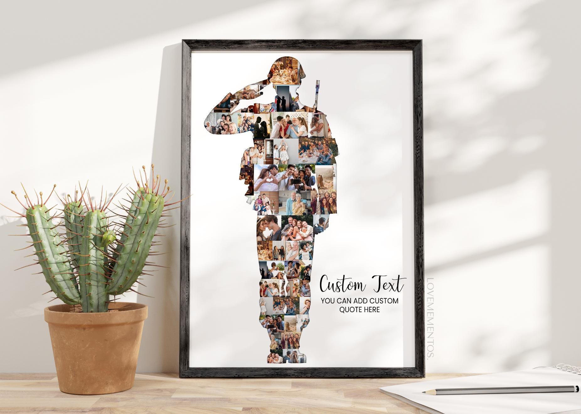 Army Soldier Photo Collage, Military Gift, Army Husband, Army Boyfriend, Soldier Dad, Gift for Soldier, Army Couple, army mom, army wife