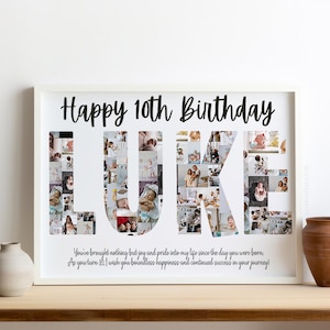 10e verjaardagsfeestje decor, 10e verjaardag foto poster teken, 10e verjaardag uitnodigingskaart banner, 10e verjaardag gunsten jongen meisje kinderen afdrukken