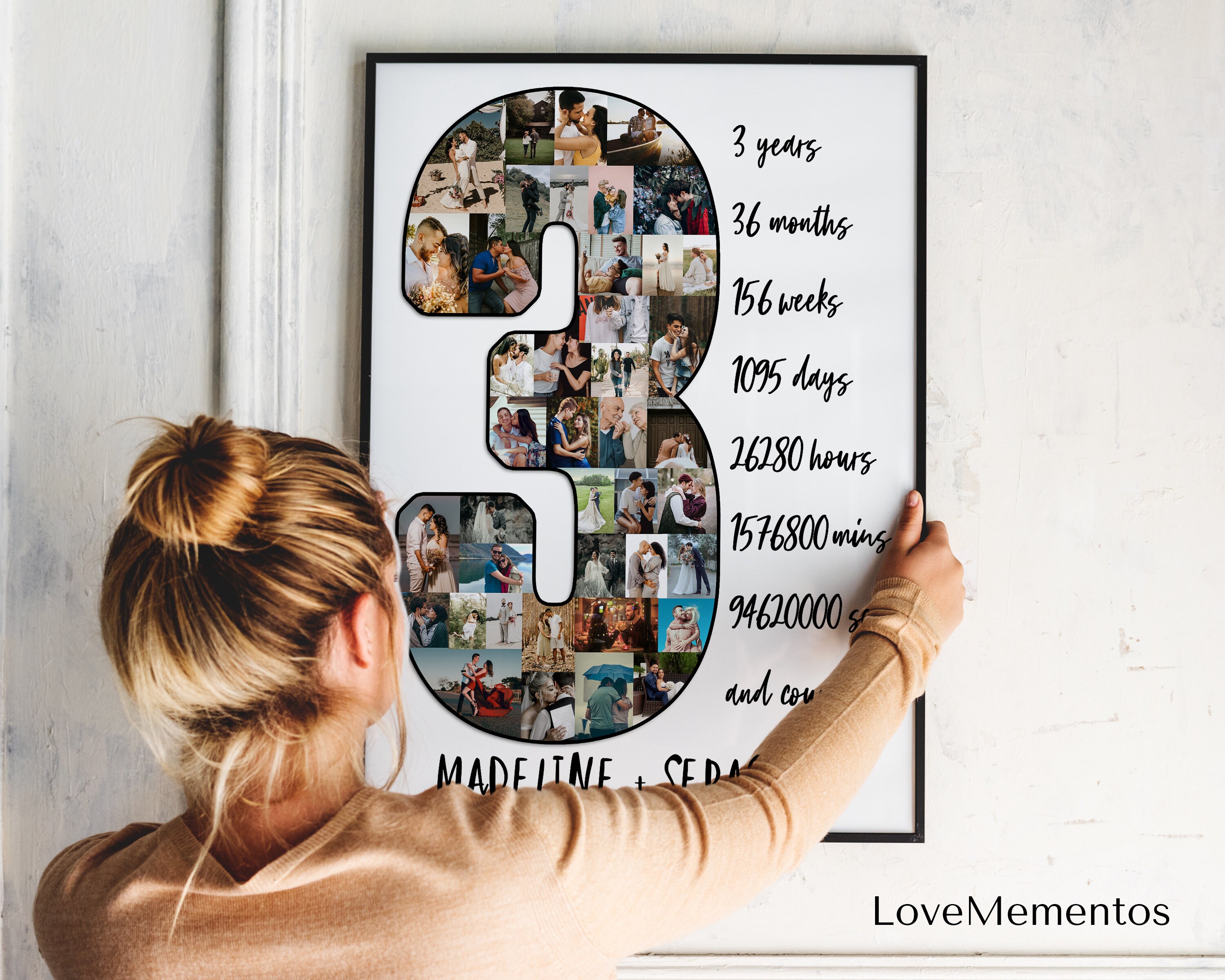 3 year anniversary gifts for Boyfriend 3 years wedding Etsy