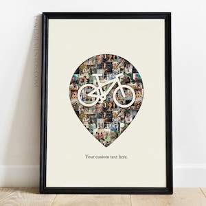 Regalos de ciclismo, collage de fotos personalizado para entusiastas de la bicicleta, regalo de ciclismo para papá ciclista, regalo para hombres ciclistas, regalo para mujeres amantes de la bicicleta para ella