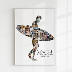 Surfer Geschenk, Surf Foto Collage Poster, Surfen Dekoration, Surfer Papa, Surfer Freund, Geburtstag, Vatertag, Weihnachten, Surf Print
