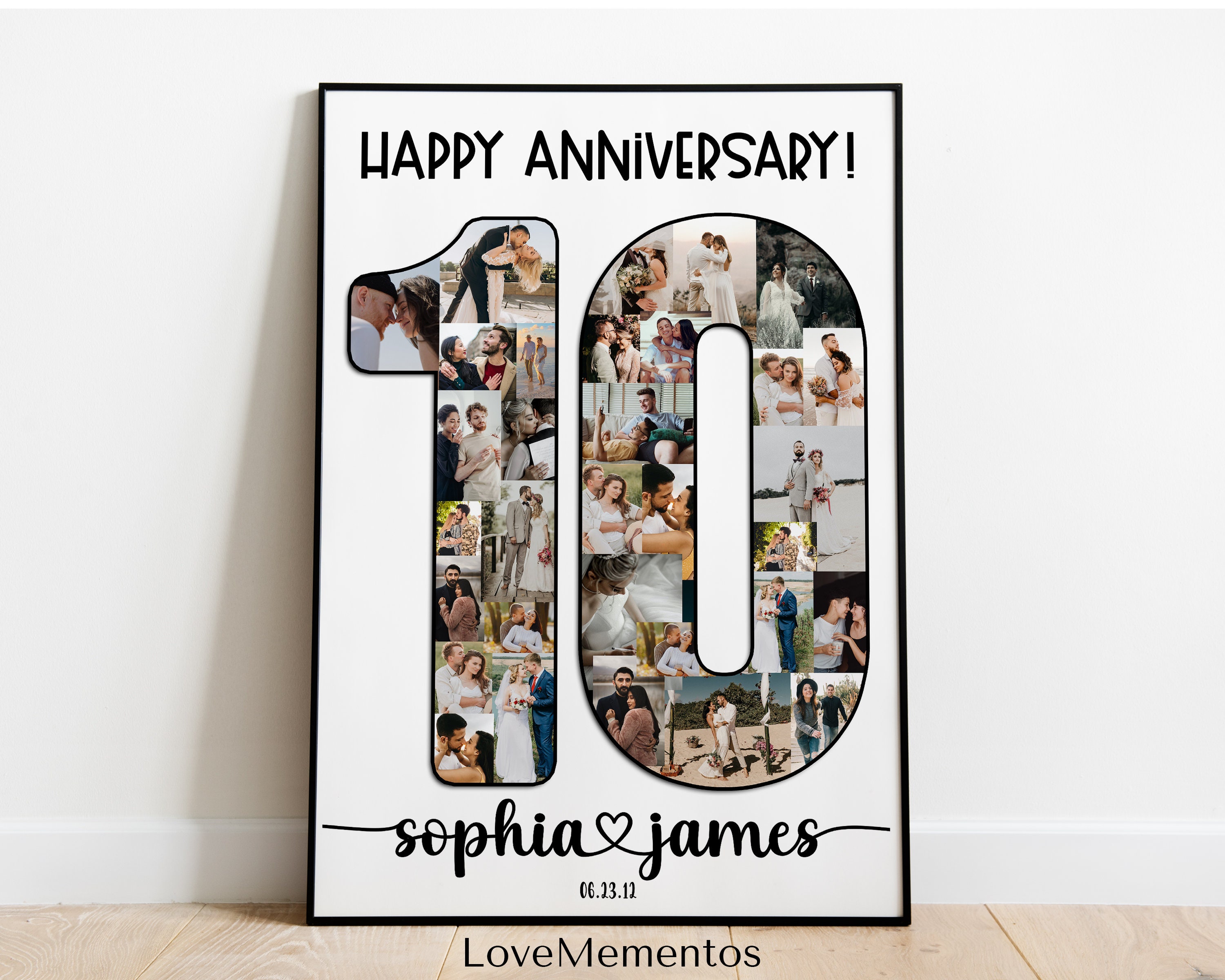 10 years wedding anniversary gift for wife 10th anniversary Etsy