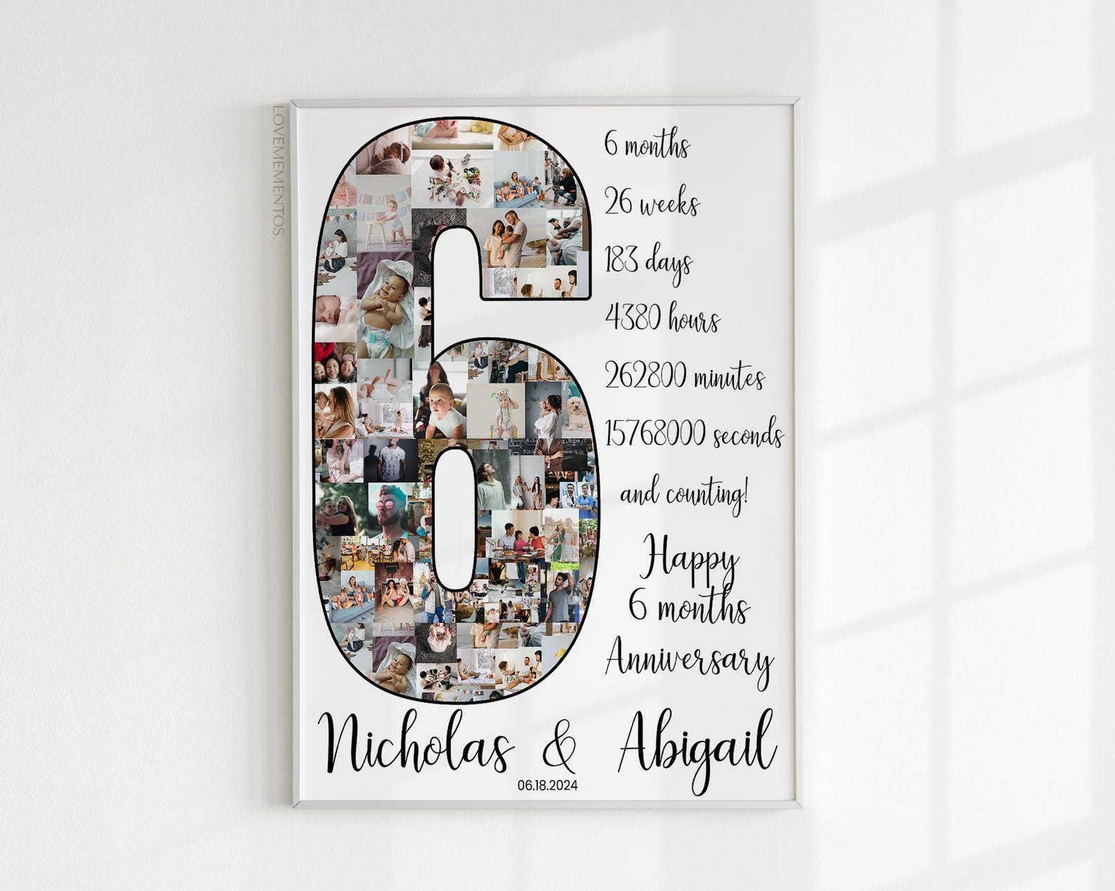 6 Months Anniversary Gift, 6th Month Dating Relationship Gift for ...