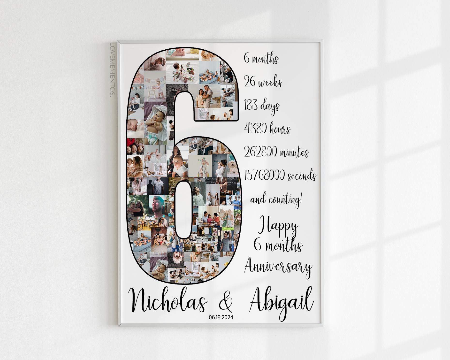 6 Months Anniversary Gift, 6th Month Dating Relationship Gift for ...