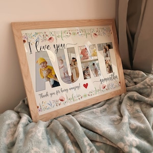 Aunt Gift from Niece Nephew , Personalized Auntie Gifts, Aunt Birthday Gift, Custom Aunt Photo Collage, Best Aunt Ever, Mother&#39;s Day Aunty