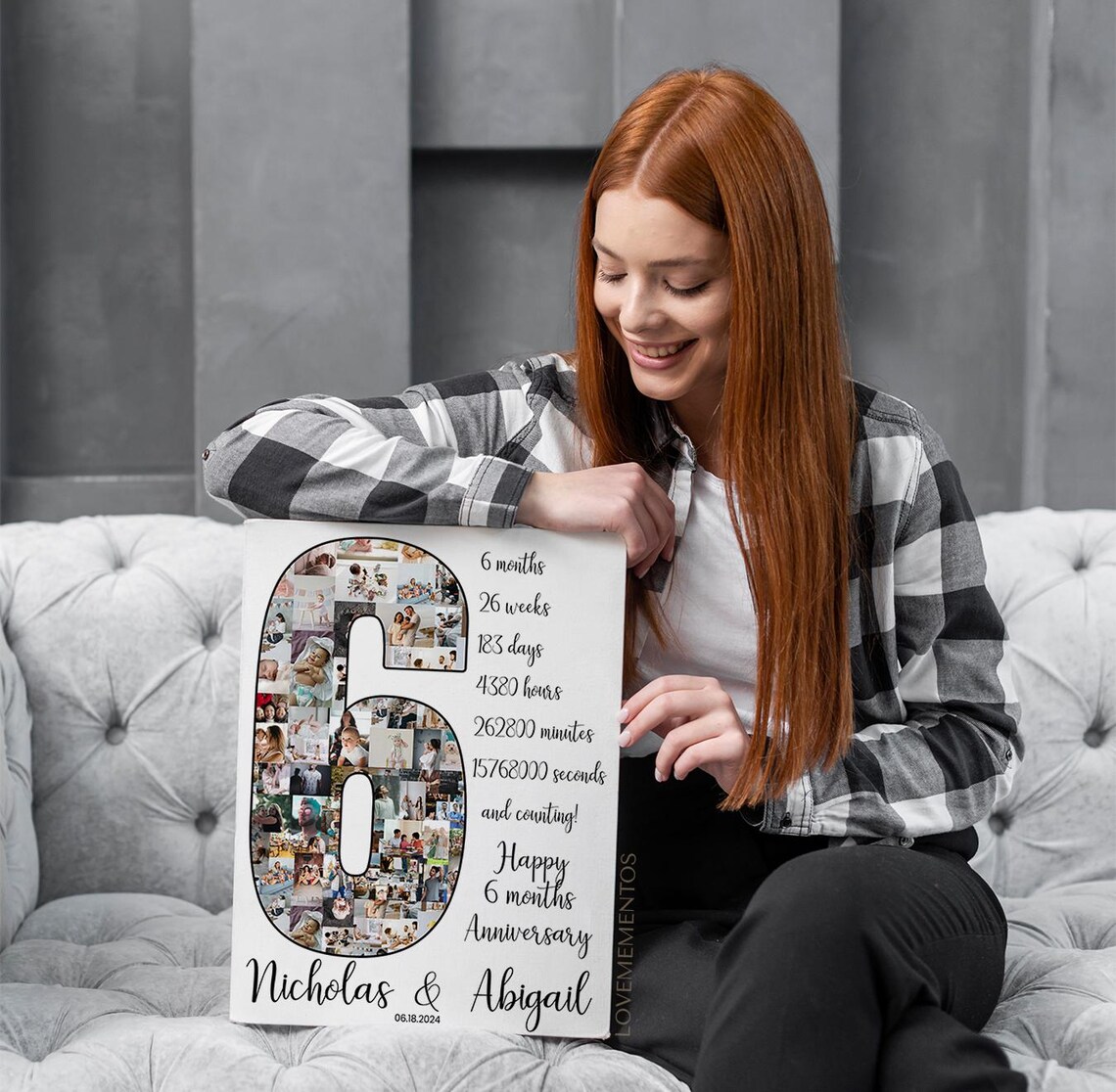 6 Months Anniversary Gift, 6th Month Dating Relationship Gift for ...