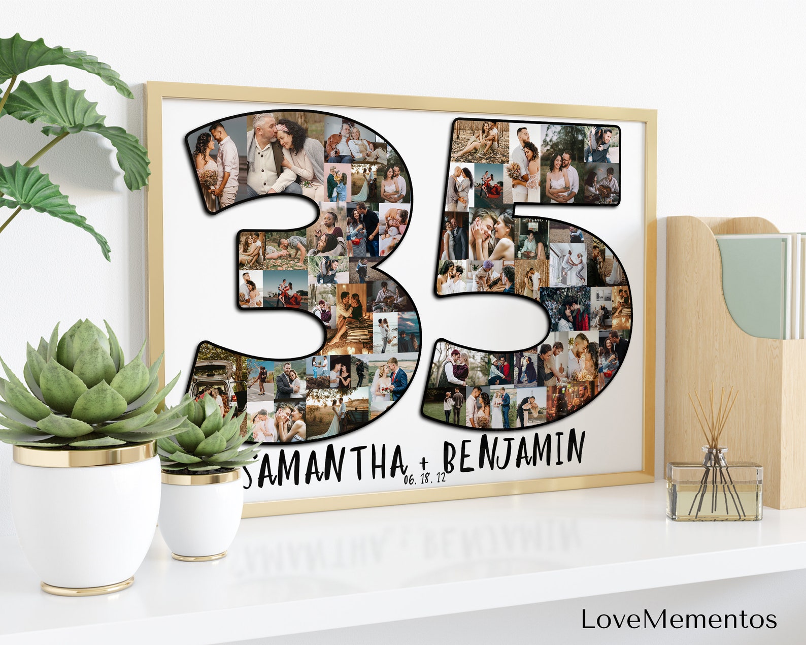 35th Anniversary Gift for Couples 35 years Wedding | Etsy