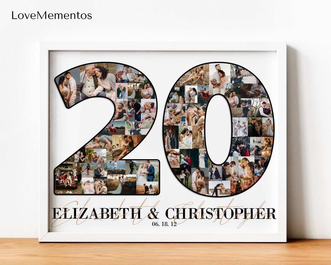 20th anniversary gifts for husband 20 year anniversary gift Etsy