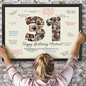31. Geburtstag Gästebuch Zeichen, 31. Geburtstag Geschenk für Männer Frauen Ihn, 31. Geburtstag Party Dekoration Einladungskarte SVG, 31 Jahre alt