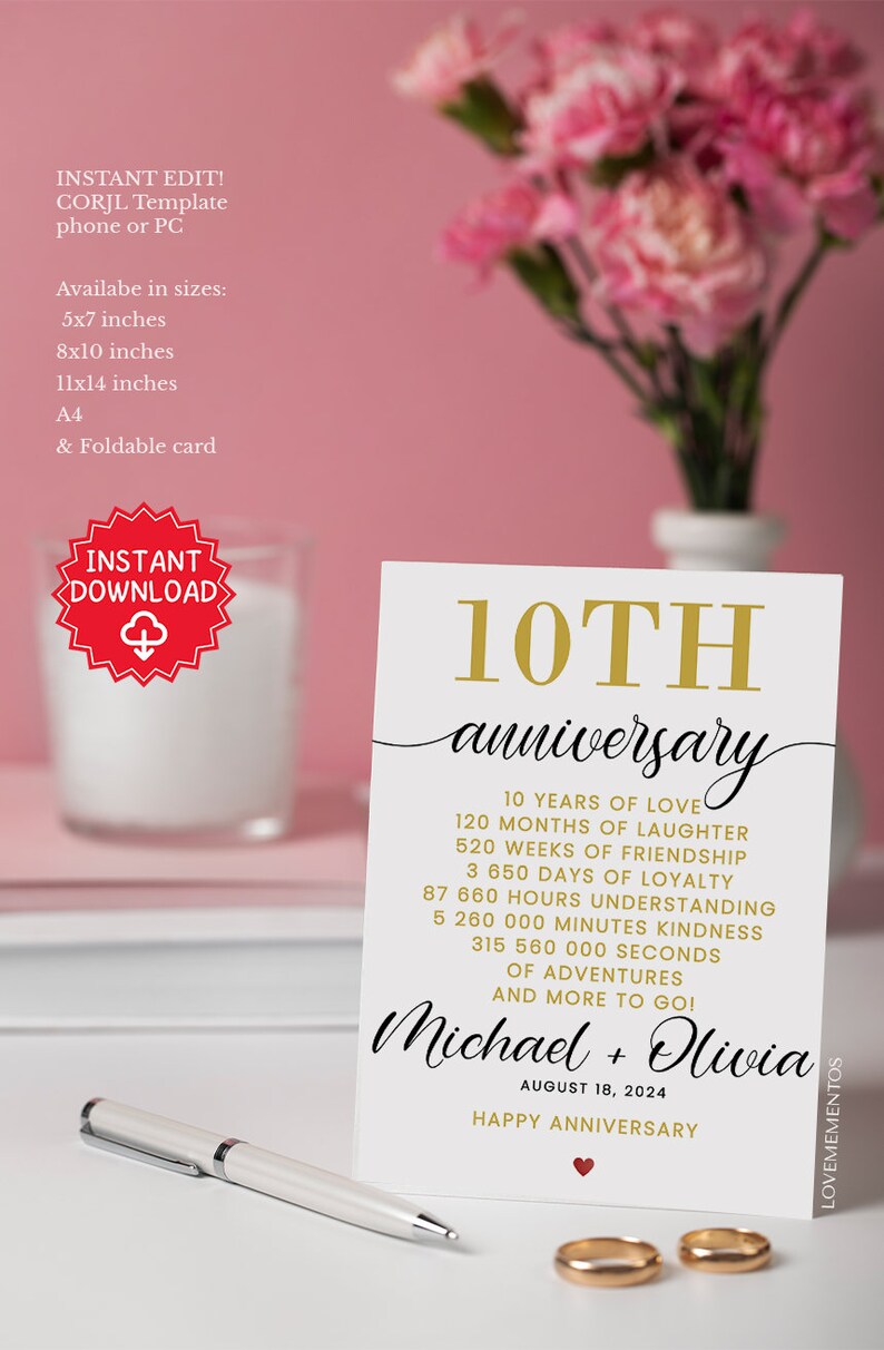 10th anniversary gift for her