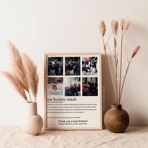 Hockey-Trainer Definition, Eishockey-Trainer Geschenke, Hockey-Trainer Dankeskarten, Hockey-Trainer Ruhestand druckbares Fotogeschenk vom Team