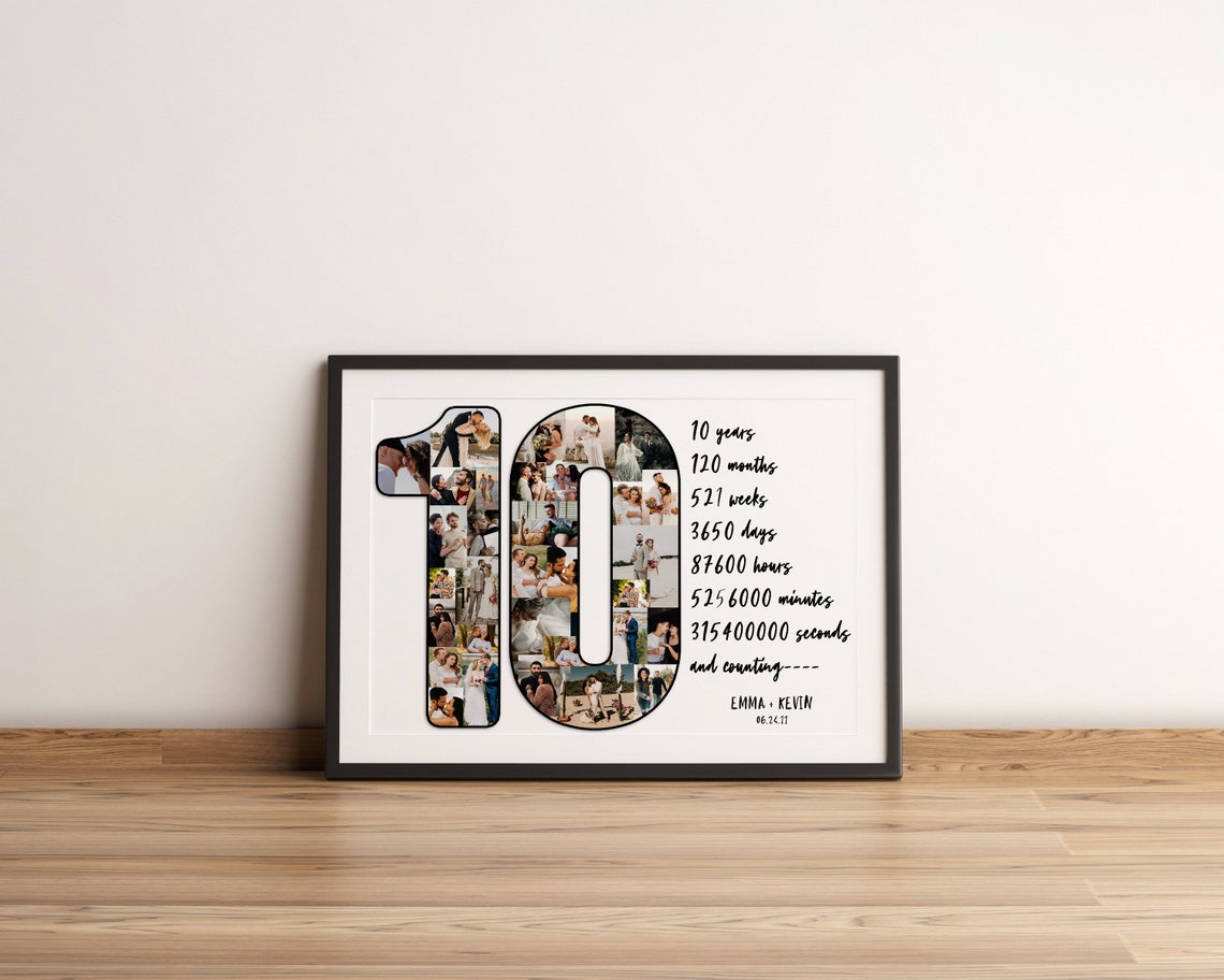 10 year anniversary gift for husband 10 year anniversary Etsy
