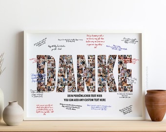 Danke Photo Collage, danke geschenk, Danke Erzieherin, danke lehrerin, Thank You Collage, Danke Chef, Danke Trainer, Geschenk zum Ruhestand
