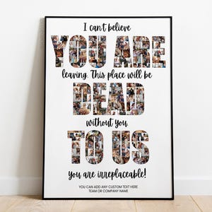 You are dead to us Photo Collage, Funny Farewell Gift, Coworker Going Away Funny Card, Colleague Moving Away Gift, Funny retirement Gift