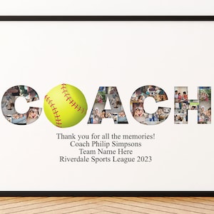 Softball Coach Gift, Personalized Soft ball Coach Idea from Players, Team  Softball coach gift, Printable Softball gift man woman picture
