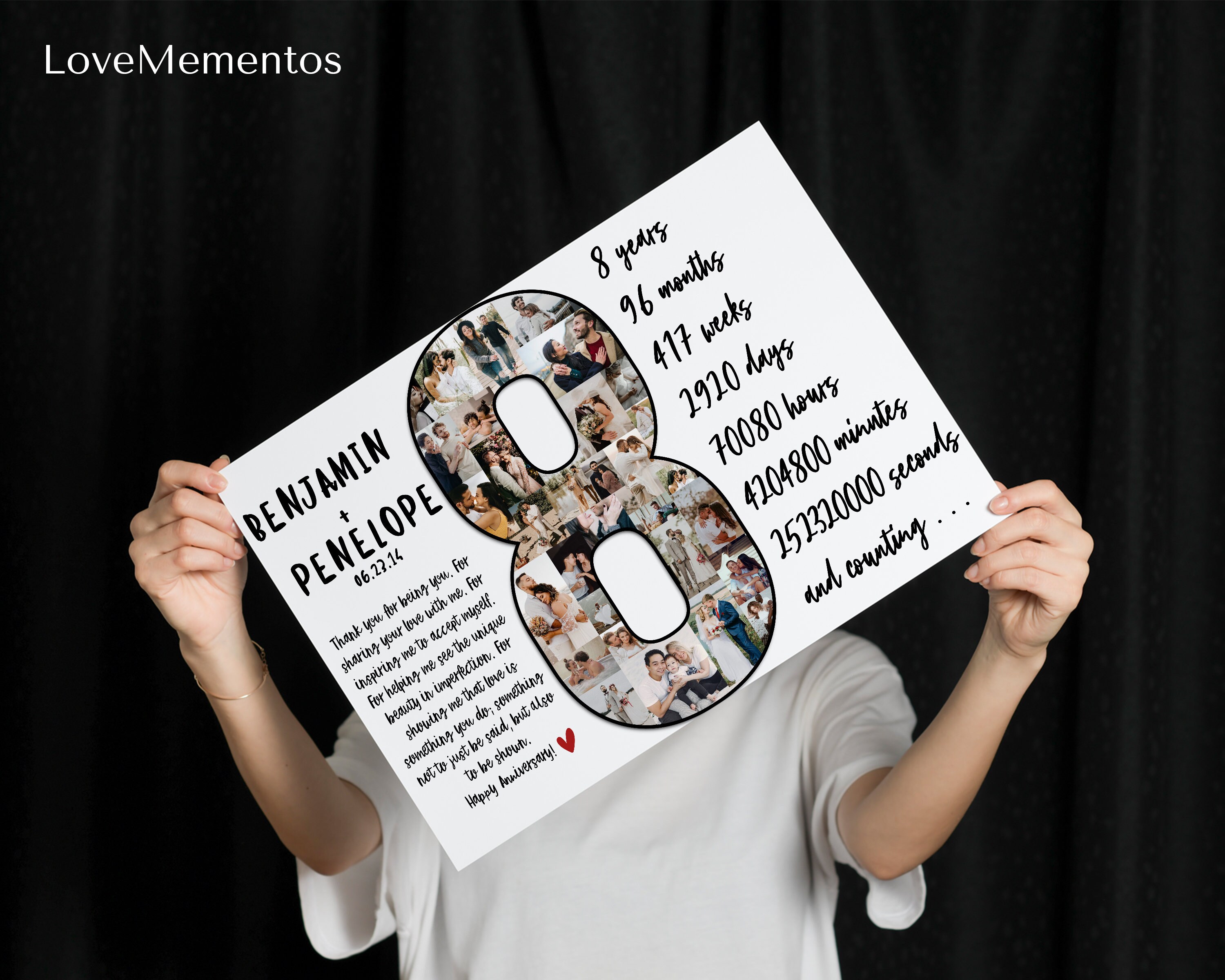 Bronze Wedding Anniversary Gift for Husband Eight Years Down Etsy