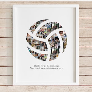 Volleyball Gift, Personalized Volleyball Photo Collage, Volleyball gifts for teenage girls, volleyball gift idea for team senior coach men