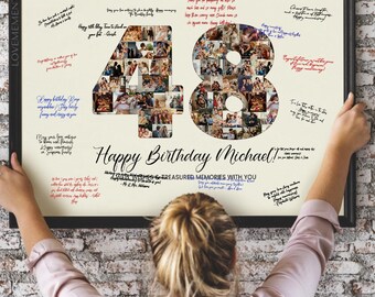 MAGJUCHE Black 49th Birthday Card, Laser Cut Glitter