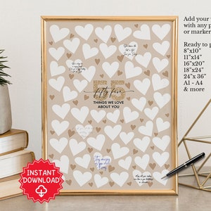 55 Reasons We Love You Guestbook, 55th Birthday Gift Men Women, 55 things we love about you, 55th birthday party decoration invite games, 55