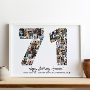 71 Geburtstag Geschenk Mann Frau, 71 Geburtstag Party Dekoration, 71 Geburtstag Geschenk Mama Papa, 71 Geburtstag Einladung Foto Poster Schild Ideen