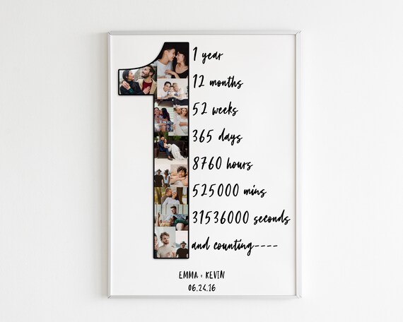 1st Anniversary Gift For Boyfriend One Year Anniversary Etsy