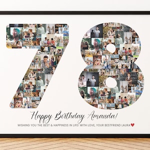 78. Geburtstag Geschenk Mann Frau, 78. Geburtstag Party Dekoration, 78. Geburtstag Geschenk Mama Papa, 78. Geburtstag Einladung Foto Poster Schild Ideen
