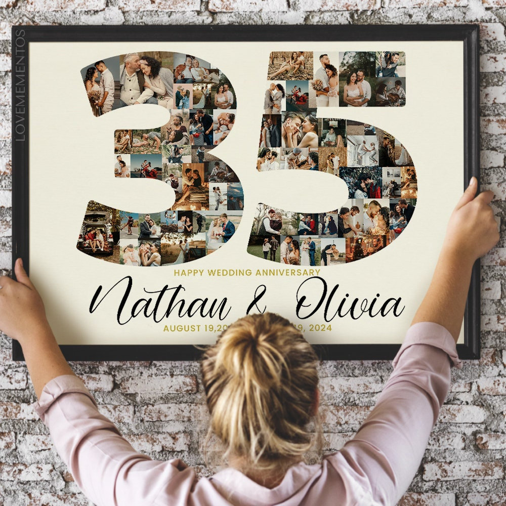 35th Anniversary Gift for Wife, 35th Wedding Anniversary Gift for Parents, 35th Anniversary Party Decorations, 35 Years Anniversary Husband