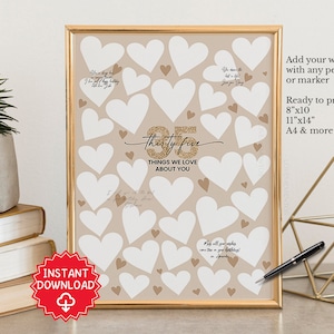35 motivi per cui ti amiamo guestbook, 35 cose che amiamo di te, regali per il 35° compleanno per donne e uomini, decorazioni per il 35° compleanno per lei e lui