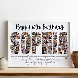 Personalized 67th Birthday Gift Men Women, 67th Birthday Name Collage, 67th Birthday Party Decors Invitation, 67th Birthday Gift for Him Her